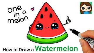 How to Draw a Watermelon Slice Cute Pun Art #2