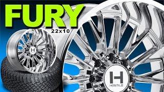 22x10 Chrome Hostile Fury Wheels  30545R22 Atturo Trail Blade XT Tires