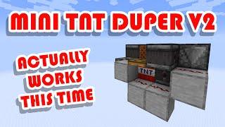 Mini TNT Duper V2 With NO SLIME OR CORAL  Minecraft 1.13 - 1.17+