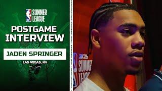 Jaden Springer Feels READY for Minutes with Celtics  Summer League