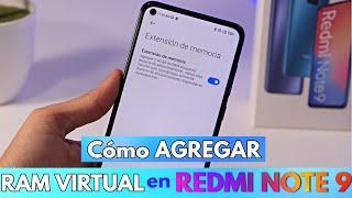 Como Ampliar la RAM VIRTUAL en el Xiaomi Redmi NOTE 9 con ANDROID 11 Y MIUI 12.5 