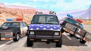 Crazy Police Chases #30 - BeamNG Drive Crashes