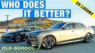 BMW i7 vs. Lucid Air Grand Touring  Full-Size Luxury Electric Car Comparison Test