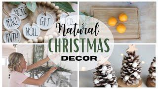 Natural Christmas Decor  2020 Christmas Mantel  Dried Oranges  Homemade Ornaments  Neutral Decor