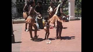 Zulu young musicians play at Cape Town South Africa. Dec 2010