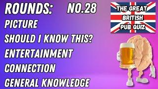 Great British Pub Quiz Picture Round Should I Know This? Entertainment Connection & GK l#28