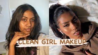 INDIAN GIRL ATTEMPTS CLEAN GIRL MAKEUP