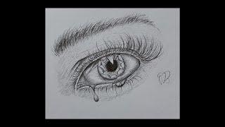 How To Draw a Crying Eye For Beginners Real Time Video