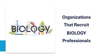 Biology Organizations  Employers  Career Guidance  RK Boddu