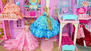 Barbie Rapunzel Palace Ballroom Dance Party Day Barbie Puppe Ballsaal Tanzparty boneka Pesta dansa