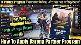 New Big Dhokha FF Partner Program  Garena Partner Program Join Kaise Kare  Garena Partner Program