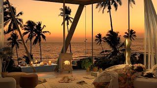 A Beautiful Golden Sunset in Luxury Sri Lanka Apartment - Jazz Music for Relax and Study