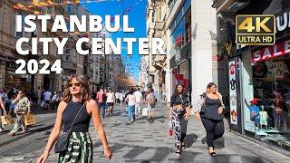 4K Istanbul Türkiye 2024 Walking Tour of Taksim and Istiklal Street the City Center of Istanbul