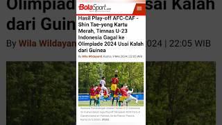 Timnas Indonesia U-23 kalah 0-1 melawan Guinea #shorts