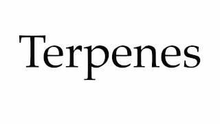 How to Pronounce Terpenes