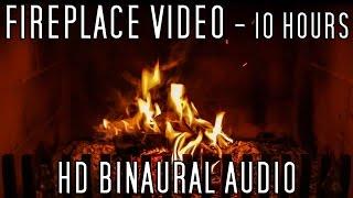 10 Hours Video of Wood Burning in a Fireplace with Relaxing Crackling Sounds