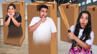 تحدي أكبر غميضة بالصناديق في الحديقة الجزء الثاني  2   extreme hide and seek in boxes