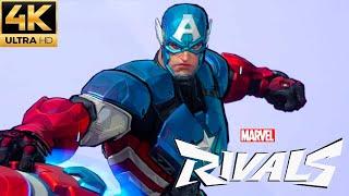 Marvel Rivals - Captain America Full Game Gameplay 4K 60FPS