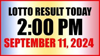 Lotto Result Today 2pm September 11 2024 Swertres Ez2 Pcso