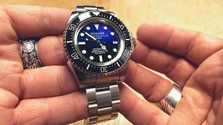 James Cameron Deepsea Rolex Homage  OceanX Sharkmaster 1000 SMS1012  Watch Review