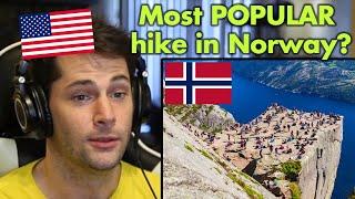 American Reacts to Pulpit Rock in Norway Preikestolen