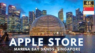 FIRST EVER Floating APPLE STORE in the World 4K Walking Tour Singapore - 2024 Update