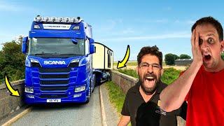 STUCK ON NARROW BRIDGE?  SHAUN IS FURIOUS  #truckertim