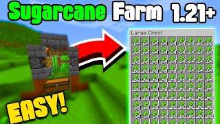 How to Build EASY Automatic Sugar Cane Farm Minecraft 1.21+  Java & Bedrock Edition