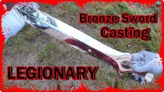 Bronze sword casting. Legionary. Aluminum bronze casting