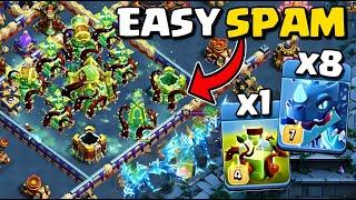 BUFFED Edragon + OVERGROWTH Spell is SUPER SIMPLE  TH16 Spam Strategy Clash of Clans