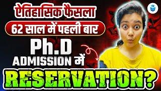 Ph.D Admission Reservation  PHD New Rule  PHD Latest Update by Aditi Mam