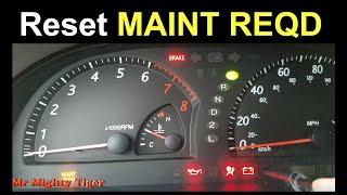 Reset 2002 2003 2004 2005 2006 Camry Maintenance Light - MAINT REQD