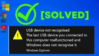 USB Device Not Recognized Error FIXED with EASE - Windows 10  11  7 Solution