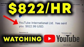 How I Made $822 In One Hour by WATCHING YT VIDEOS - How To Make Money Watching YouTube Videos