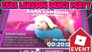 EVENT Roblox Zara Larsson Dance Party Event FULL CONCERT