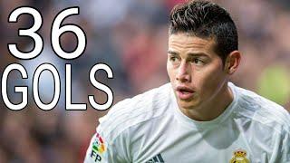 JAMES RODRÍGUEZ TODOS SEUS 36 GOLS PELO REAL MADRID