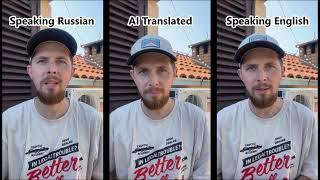 Russian to English comparison HeyGen AI translation Vs. me speaking English