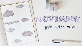 plan with me  november bullet journal set up