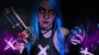 ASMR  Jinx kidnaps you  inspecting you measuring face cleaning etc