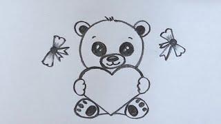 ‍️DRAWING TRICK‍️HOW TO DRAW A CUTE TEDDY BEAREASY DRAWING#pencildrawing @TamilNewArt