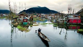 Kashmir Village life of Dal Lake  Srinagar  Floating Village and Market