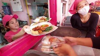 RELA ANTRI NUNGGU 1 JAM MAKAN NASI TEMPONG PINK DI BALI  INDONESIAN STREET FOOD