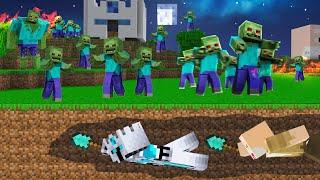 KITA BERTAHAN DARI KIAMAT SERANGAN ZOMBIE APOCALYPSE DI MINECRAFT HARI KE 98