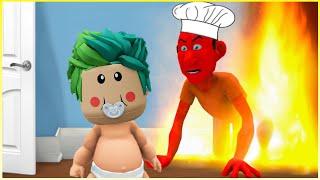 BEBEKLER BÜYÜKLERDEN KAÇIYOR  ROBLOX ️ BAKE DA BABY  HAN KANAL KÜBRA NİSA PRATİK OYUN