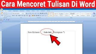 Cara Mencoret Tulisan di Word