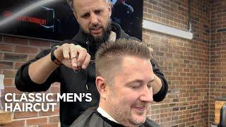 Transformation to a classic mens haircut in just 15 minutes
