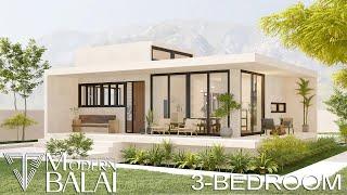 Simple and Elegant Modern Bungalow House Design  3-Bedroom