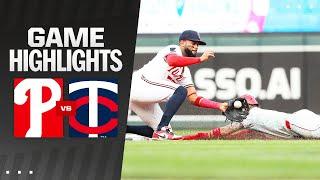Phillies vs. Twins Game Highlights 72324  MLB Highlights