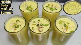 Badam Milk Recipe  बादाम मिल्क शेक बनाने का सबसे आसन तरीका  Almond Milk  Summer Drink Chef Ashok