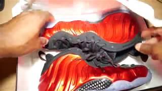 NIKE AIR FOAMPOSITE ONE METALLIC VARSITY RED 2017 UNBOXING  REVIEW